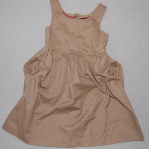 GAP Girls Size M (8), Khaki Jumper Dress with Side Pockets